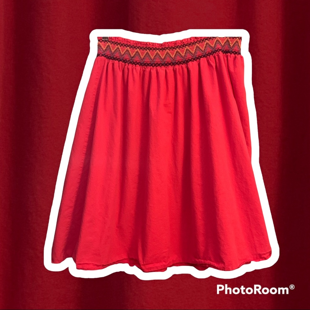 Forever 21+ Red Hippie Skirt (size 3X)